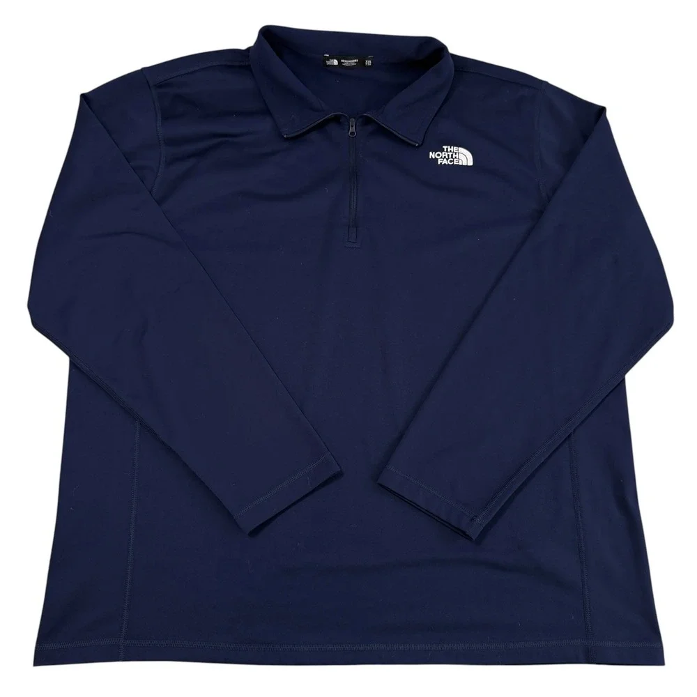 The North Face Mens XXL Navy Blue Quarter Zip Pullover NF0A88MV Long Sleeve